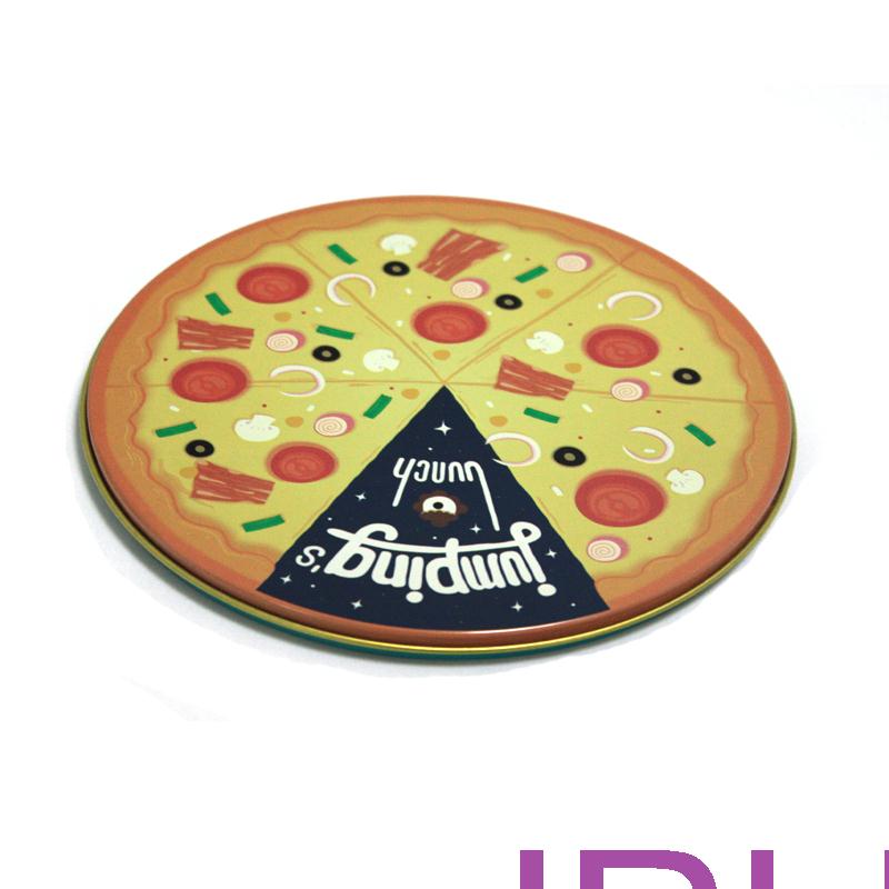 Lovely Printed Round Pizza Tin Box