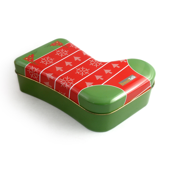 Christmas sock tin box