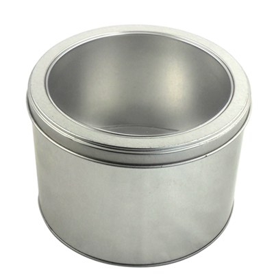 Round shape watch tin box with PVC window