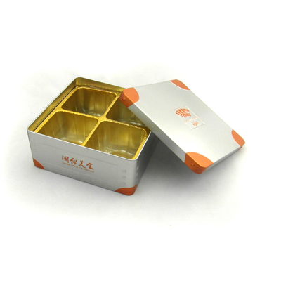 Popular Square Food Cake Packaging Tin Box