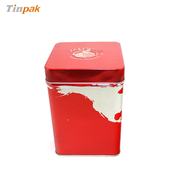 square custom printed dried organic fruits tin boxes