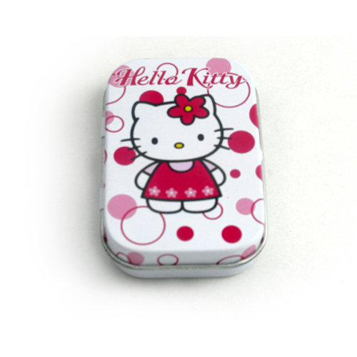 cute Hello Kitty metal hinged tin box for mint