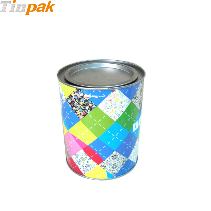 Wholesale promotional round coffee tin with lever lid