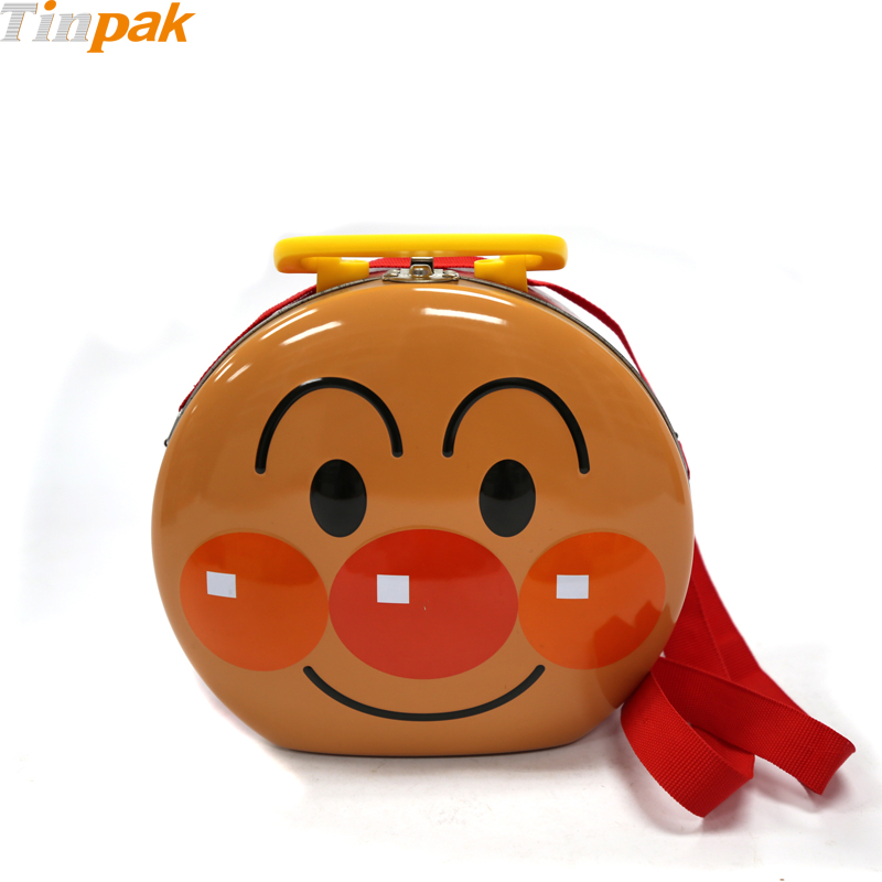 Lovely Anpanman Shape Tin Lunch Box