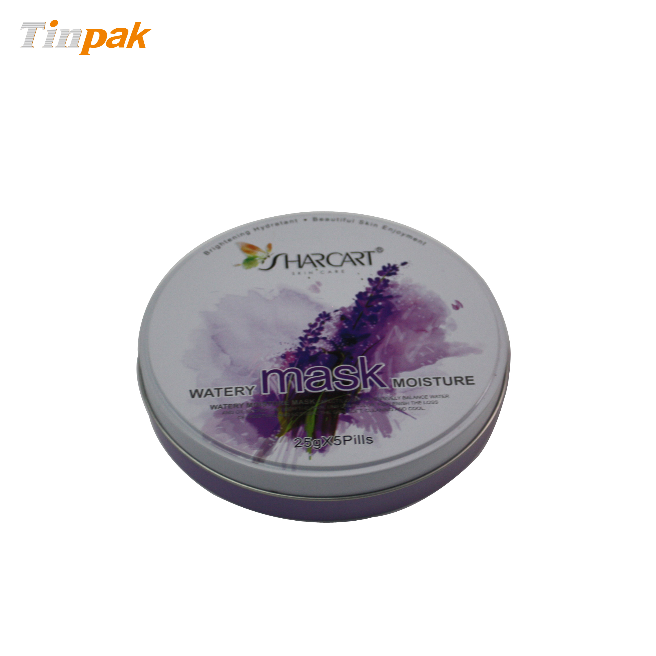 Round Facial Mask Tin for Sale