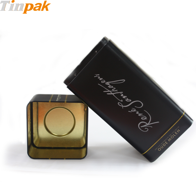 Wholesale premium square wine tin with emboss logo