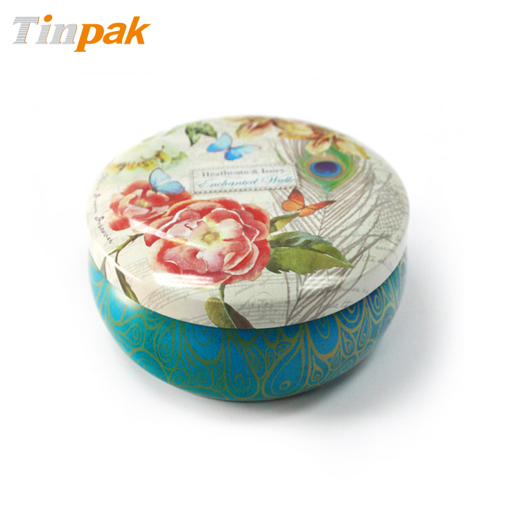 Wholesale Printed Round Aluminum Candle Tin Box