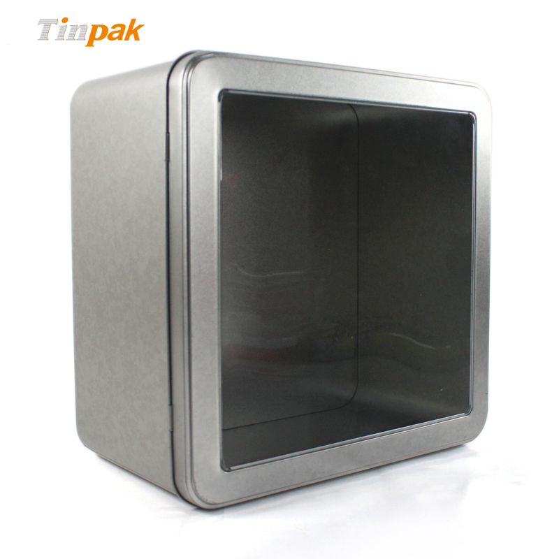 Plain Wholesale Square Tin with Window