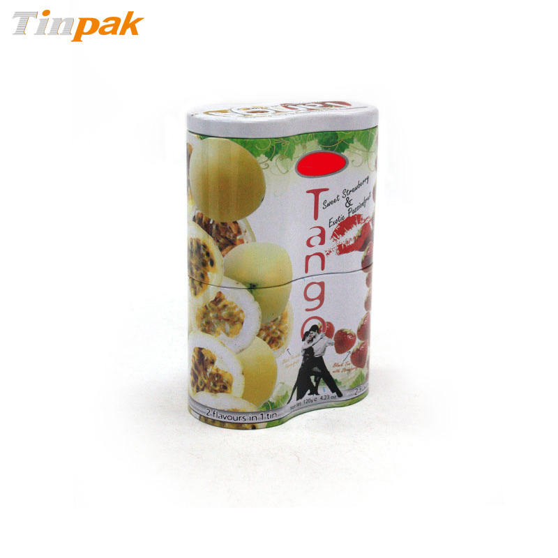 Small Peanut Shaped Tea Tin Box