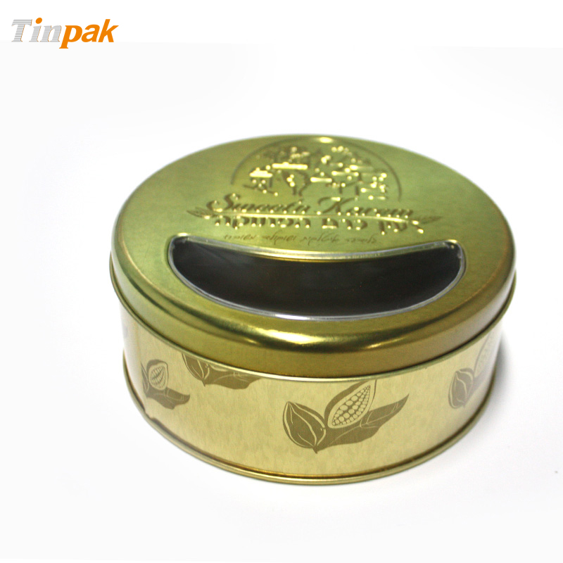 Decorative round cookie tin boxes storage