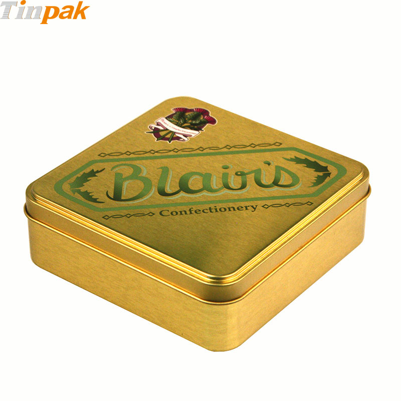 Wholesale premium square chocolate tin