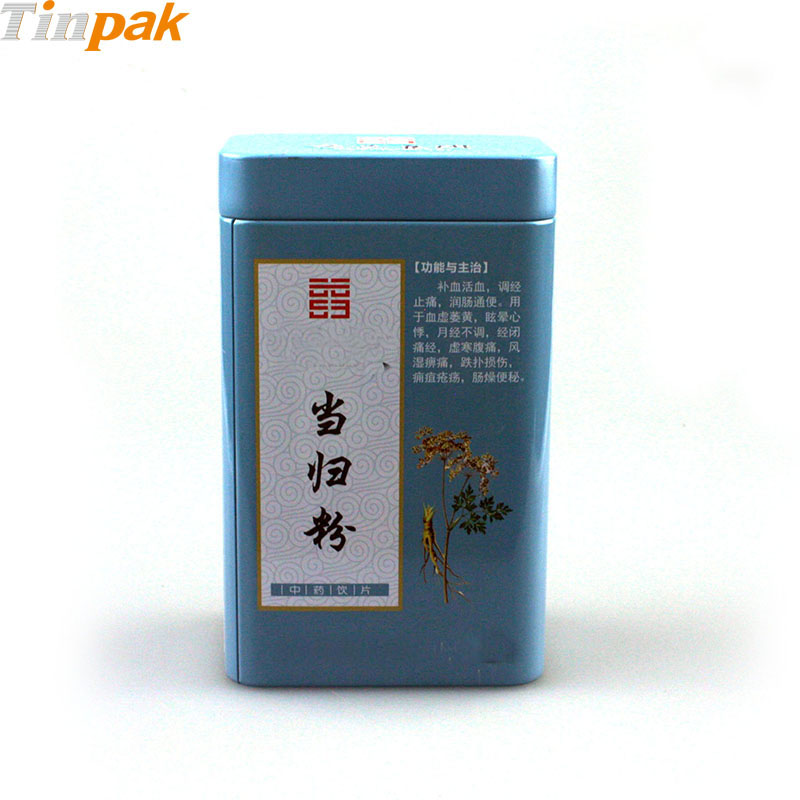 Airtight tea tin canister with plus lid