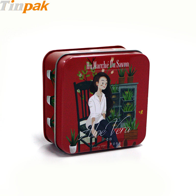 2017 hot sale custom square candle tin containers