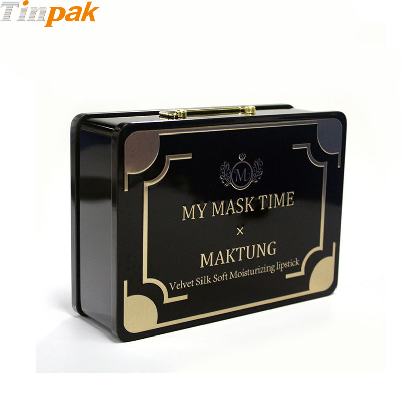 Custom handled cosmetic tins for mask