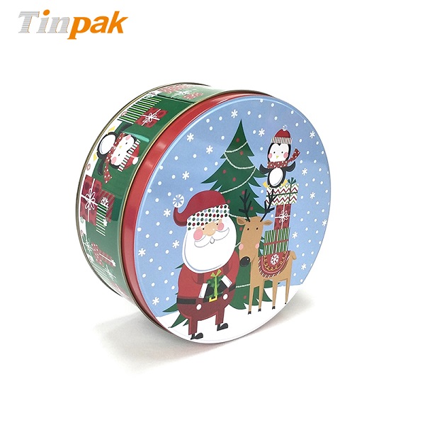 Wholesale Decorative Round Christmas Tins