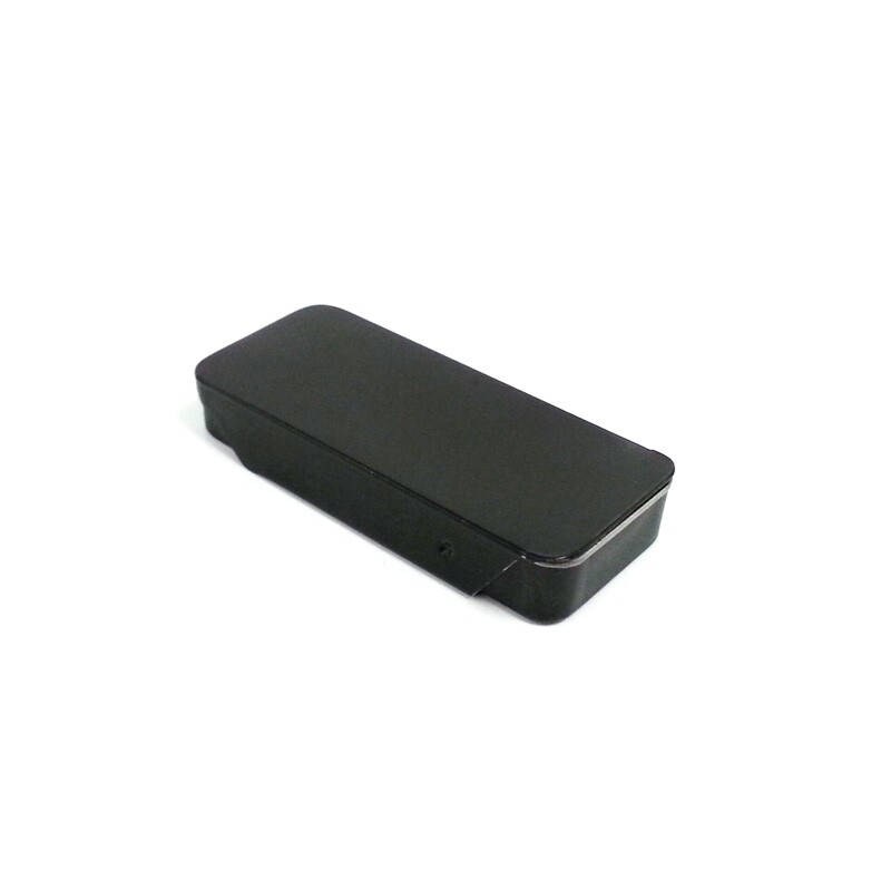 Slide black mint candy tin metal box