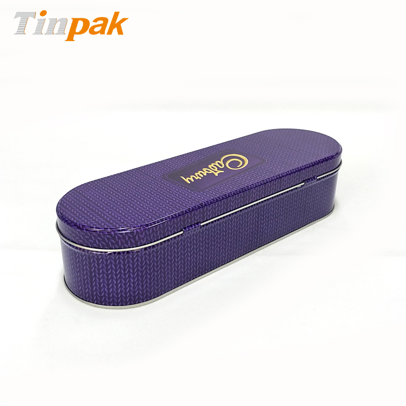 Food Safe Hinged Biscuit Oval Tin Box