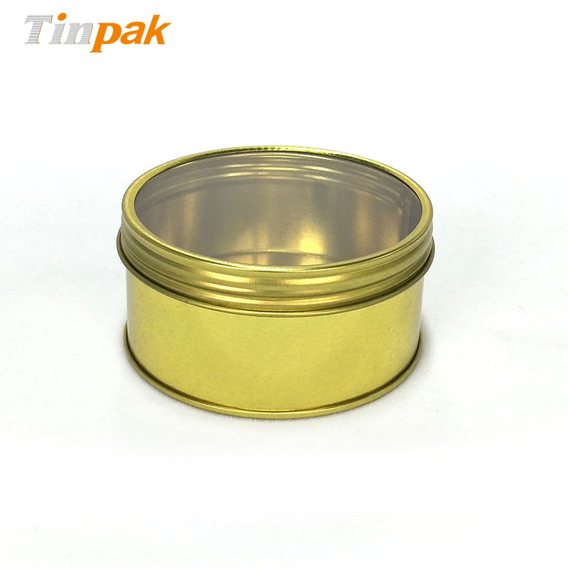 Child Resistant screw top tin for spice packaging