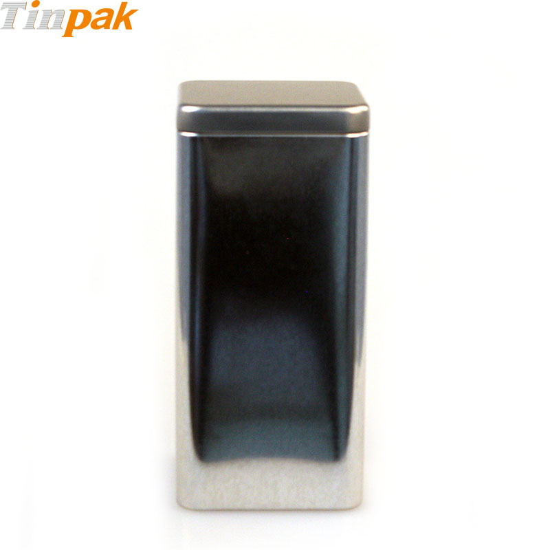 Tall Square Plug Lid Tea Tin Box