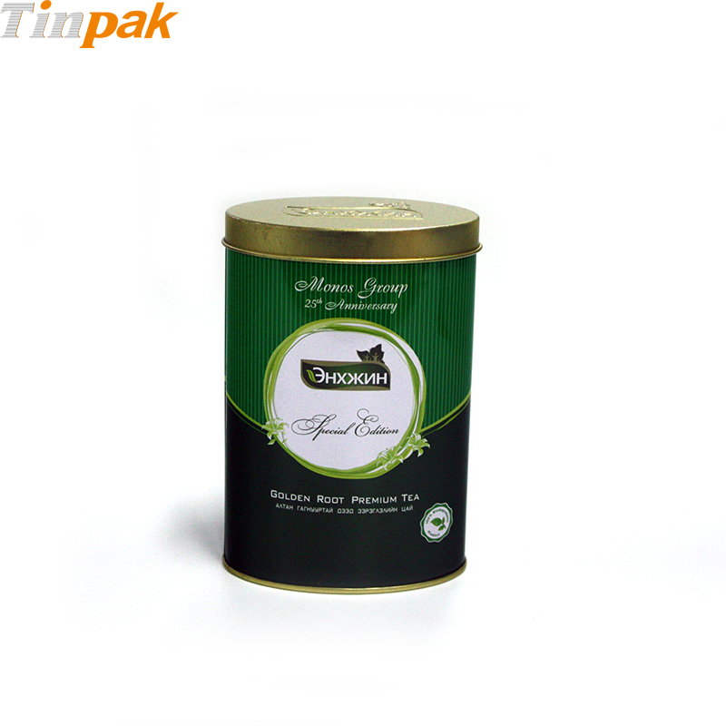 Custom Printing Oval Tea Tin Case with Logo Emboss