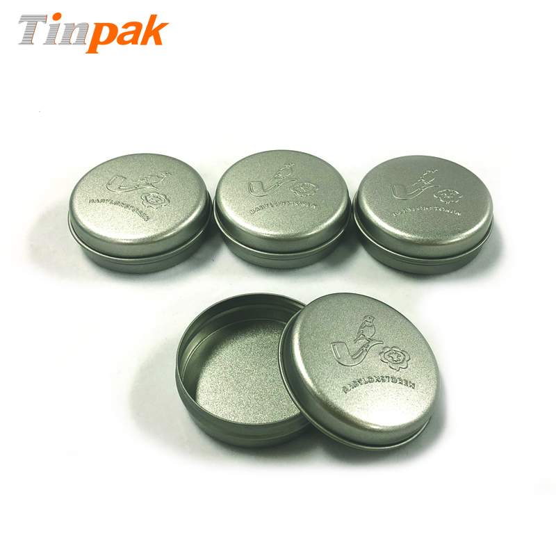 Recyclable Round Metal Tin Containers for Lip Balm packing